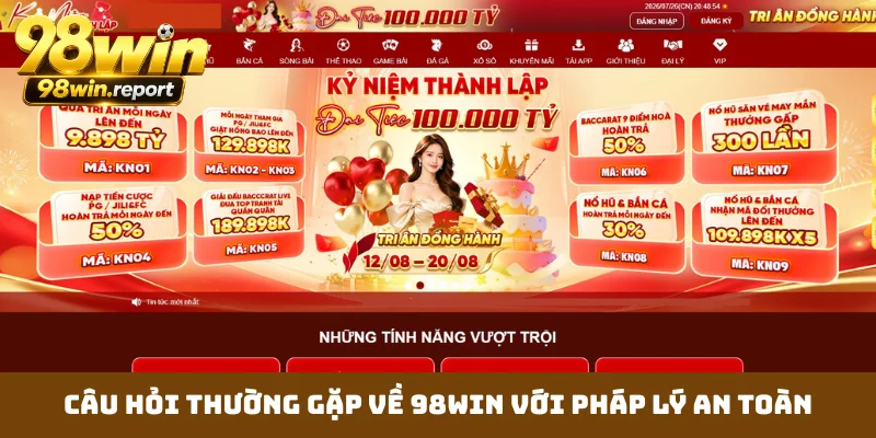 Bảng so sánh nêu ra 10 lý do nên chọn 98WIN